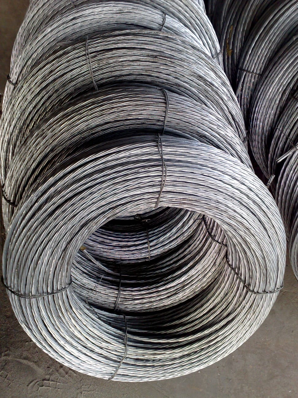Stay Wire — close-up galvanized coil strands